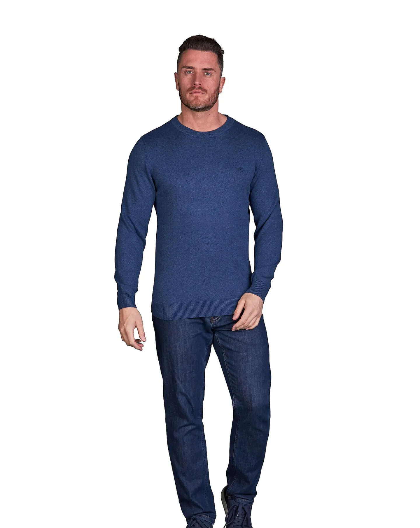 Raging Bull Classic Crew Neck Knit Smart Denim