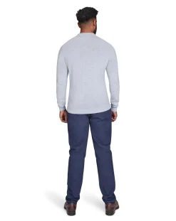Raging Bull Classic Knitted Polo Grey Marl