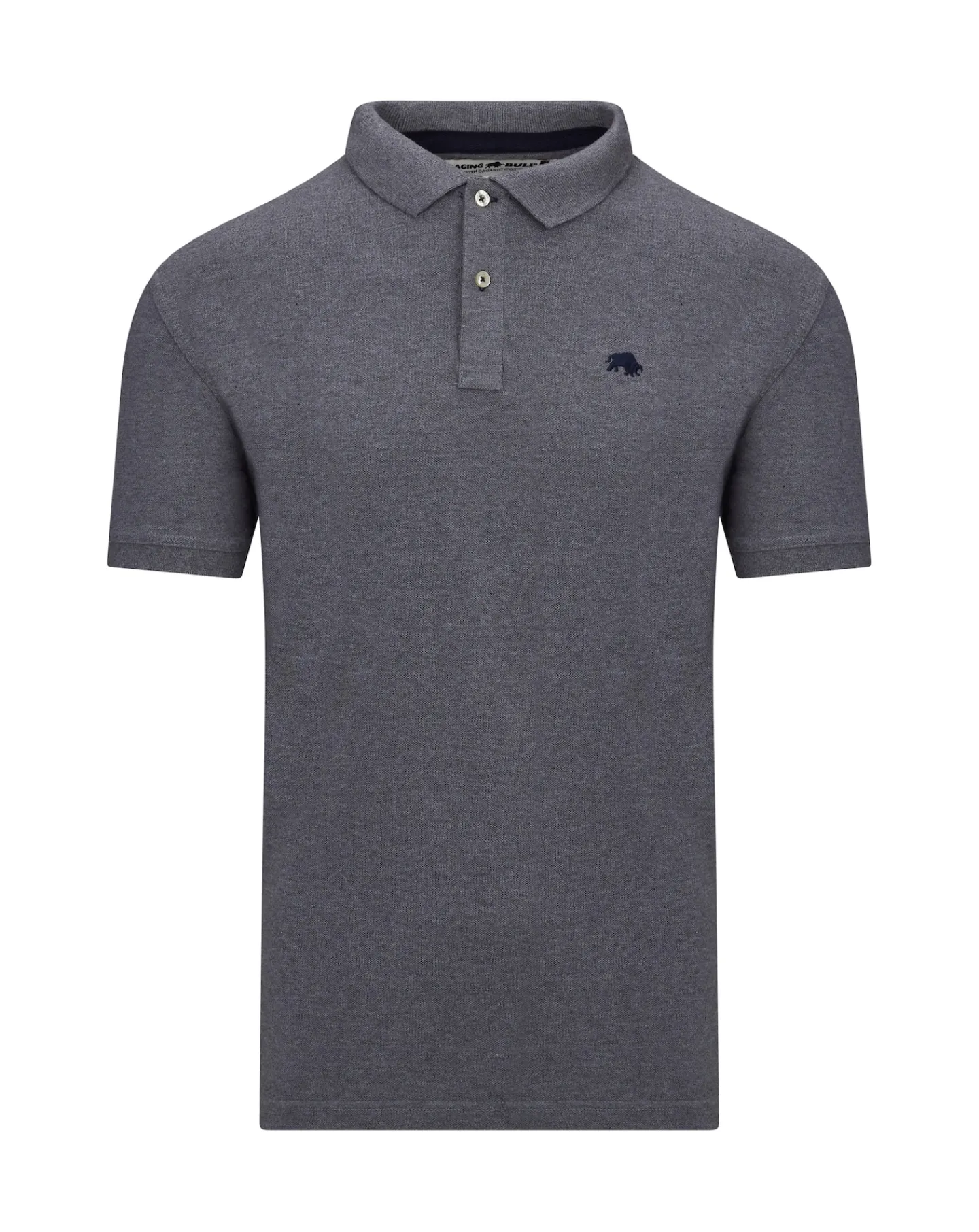 Raging Bull Classic Organic Polo Grey Marl
