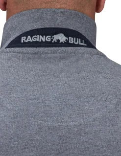 Raging Bull Classic Organic Polo Grey Marl