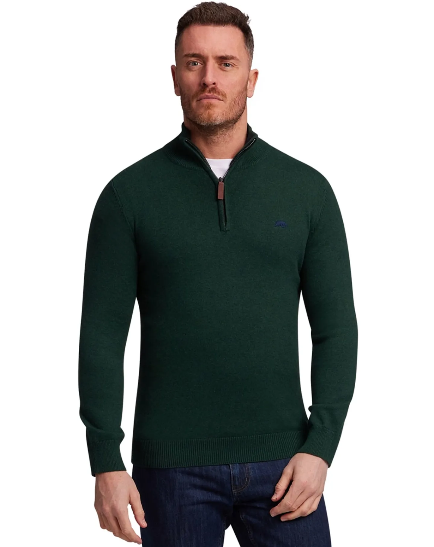 Raging Bull Classic Quarter Zip Knit Forest