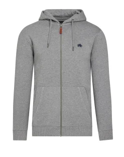 Raging Bull Classic Zip Through Hoodie Grey Marl