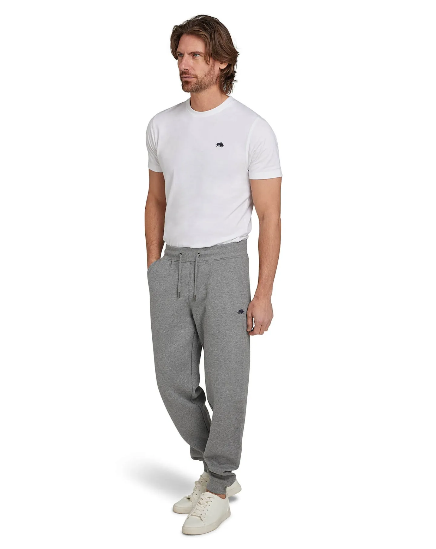 Raging Bull Cuffed Sweatpants Grey Marl