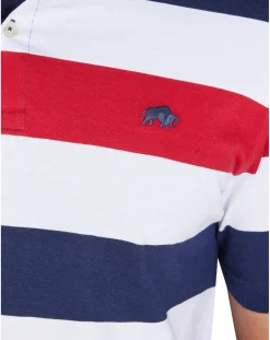 Raging Bull Irregular Stripe Jersey Polo