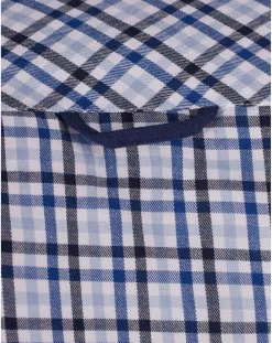 Raging Bull Long Sleeve Brushed Cotton Gingham Shirt Sky Blue