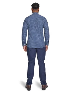 Raging Bull Long Sleeve Geo Pattern Shirt