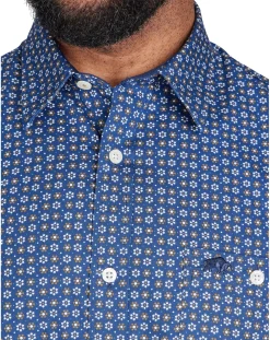 Raging Bull Long Sleeve Geo Pattern Shirt