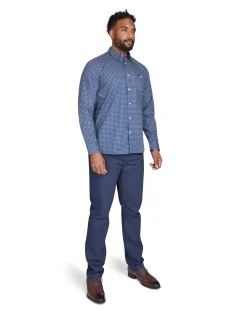Raging Bull Long Sleeve Geo Pattern Shirt