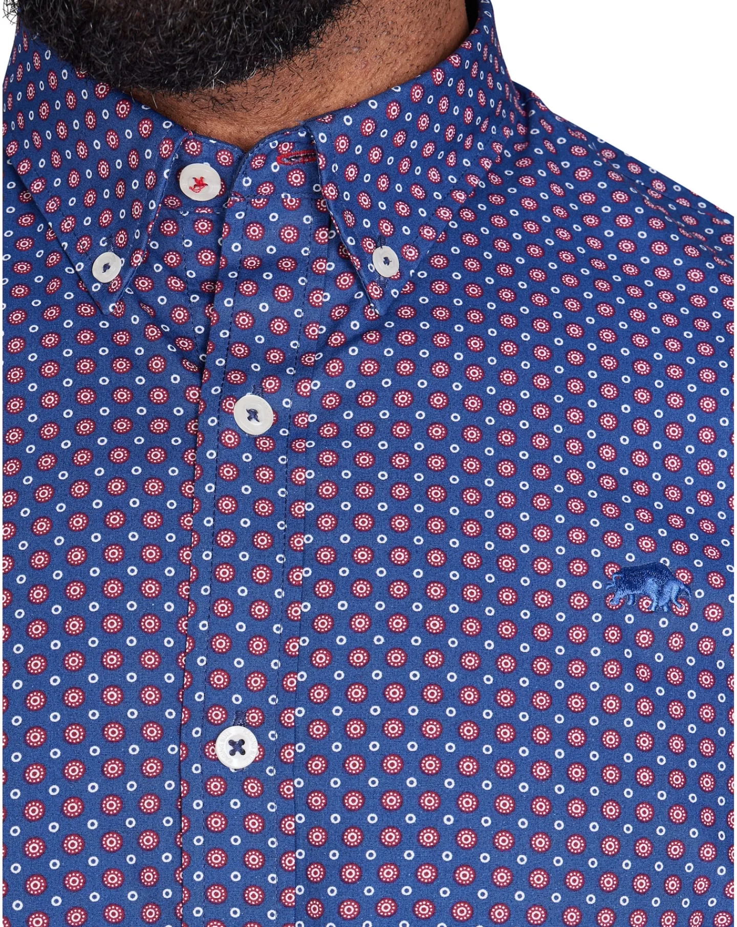 Raging Bull Long Sleeve Geo Print Shirt