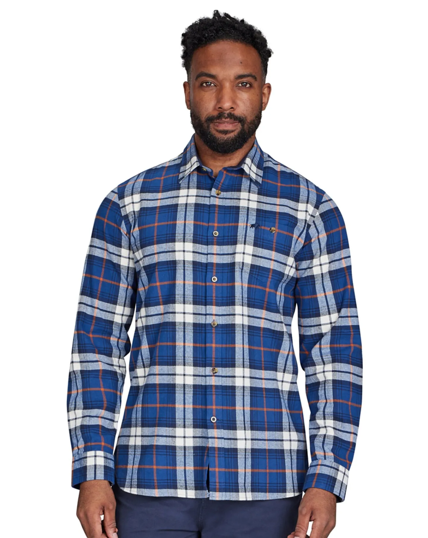 Raging Bull Long Sleeve Large Plaid Brushed Cotton Shirt