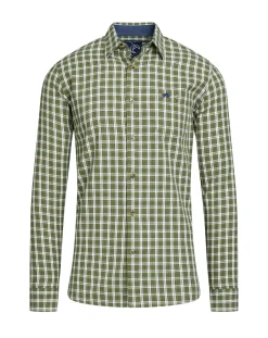 Raging Bull Long Sleeve Micro Check Brushed Cotton Shirt