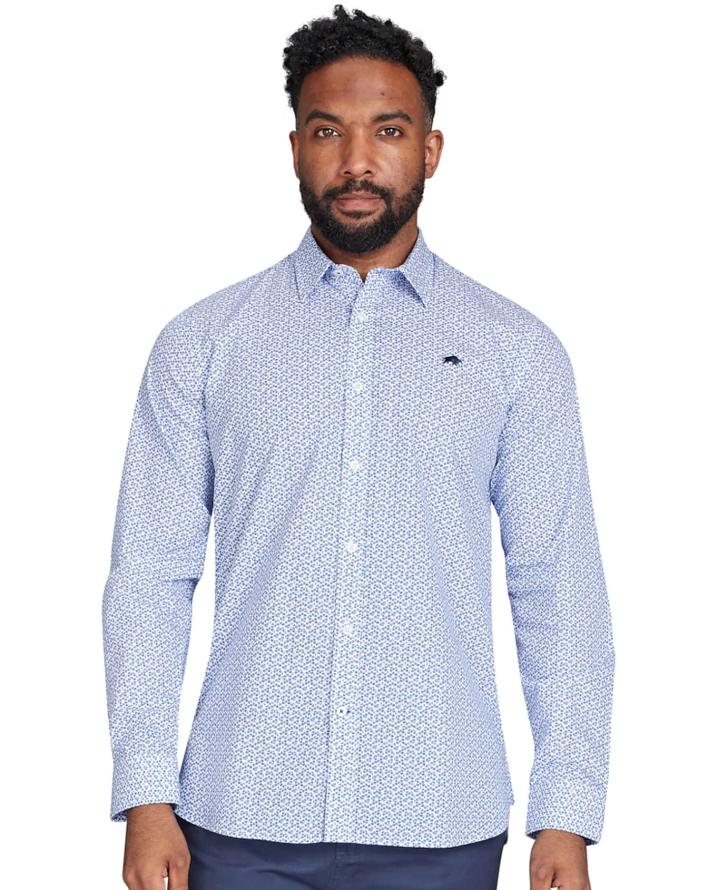 Raging Bull Long Sleeve Pentagon Pattern Shirt