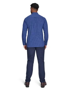 Raging Bull Long Sleeve Window Pane Brushed Cotton Shirt