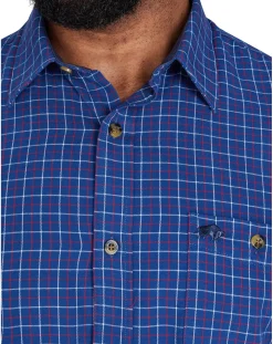 Raging Bull Long Sleeve Window Pane Brushed Cotton Shirt