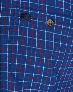 Raging Bull Long Sleeve Window Pane Brushed Cotton Shirt