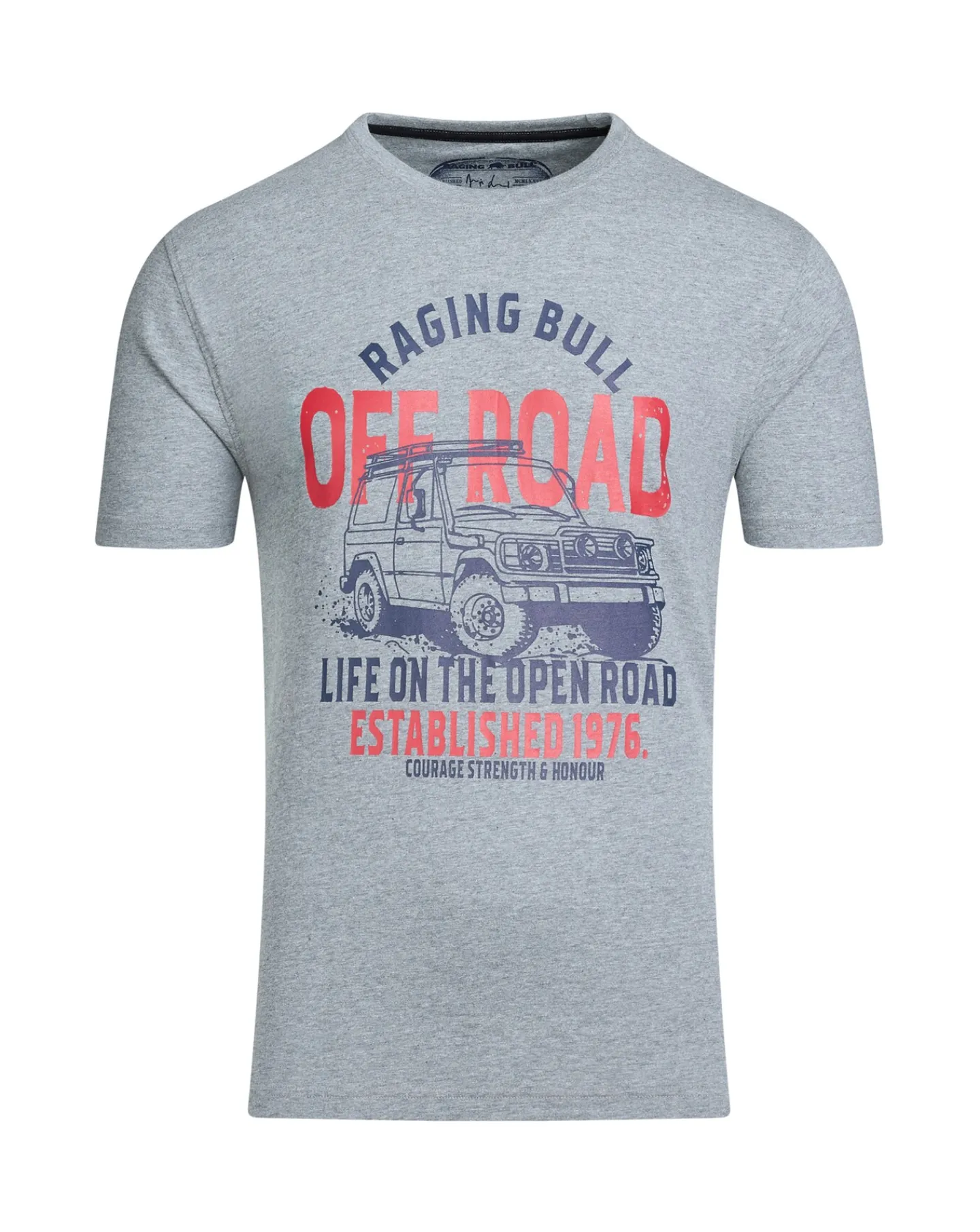 Raging Bull Off Road T-Shirt Grey Marl