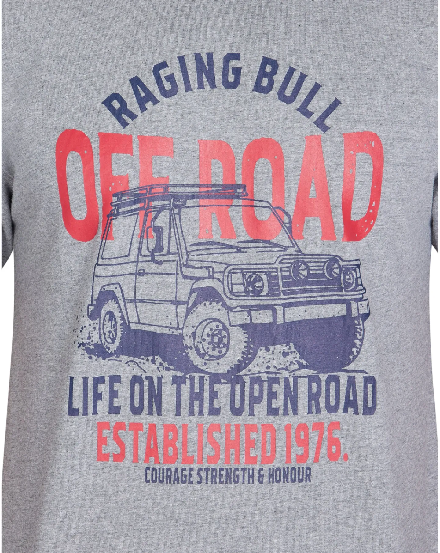 Raging Bull Off Road T-Shirt Grey Marl