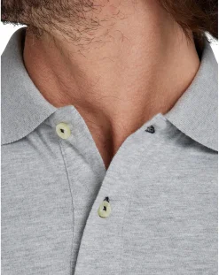 Raging Bull Patch Jersey Polo Grey Marl