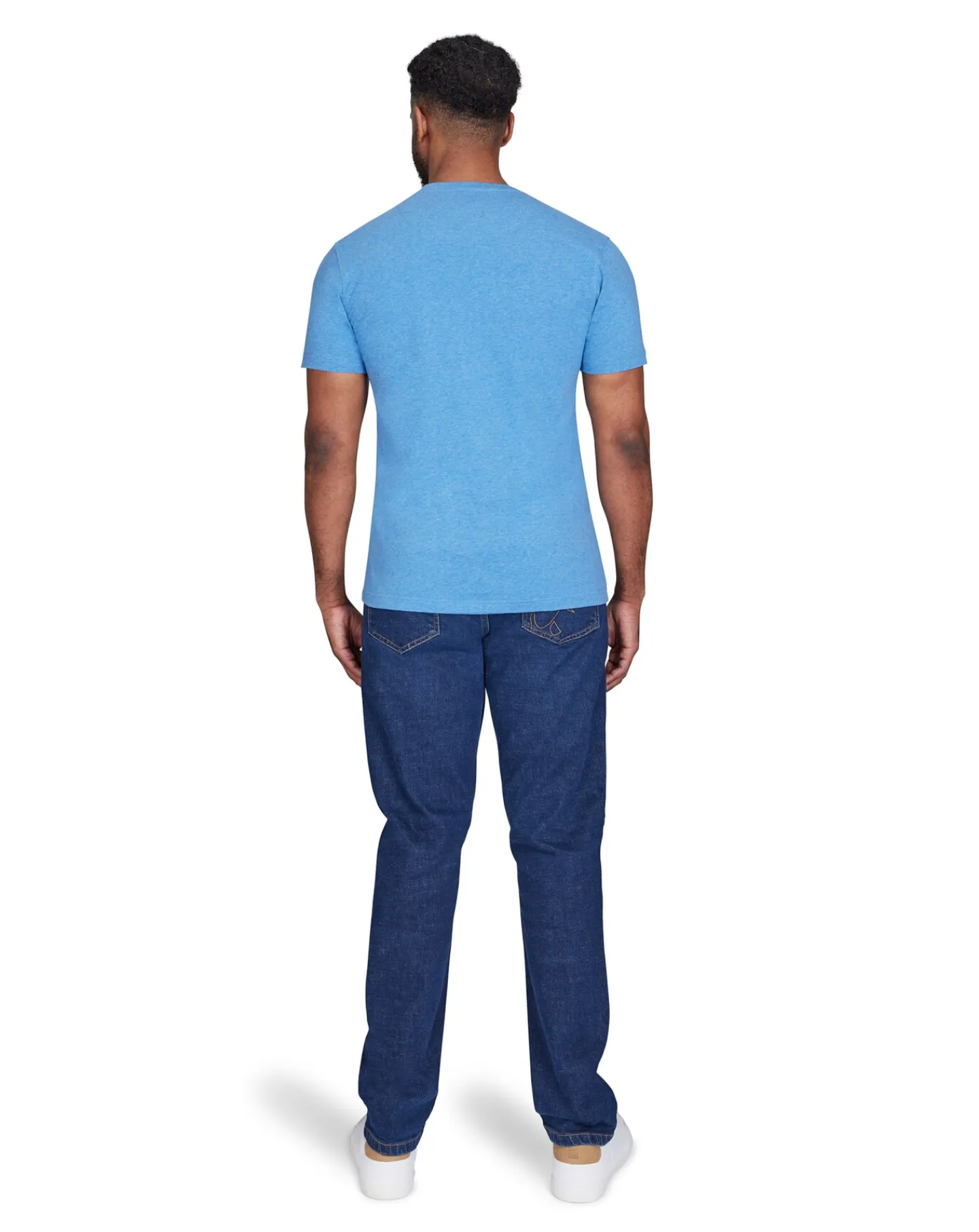 Raging Bull Scatter Stitch T-Shirt Denim Blue