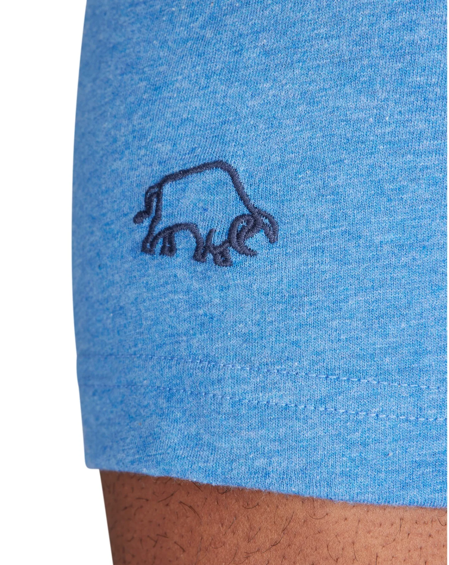 Raging Bull Scatter Stitch T-Shirt Denim Blue