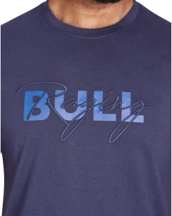 Raging Bull Script T-Shirt Grey Marl