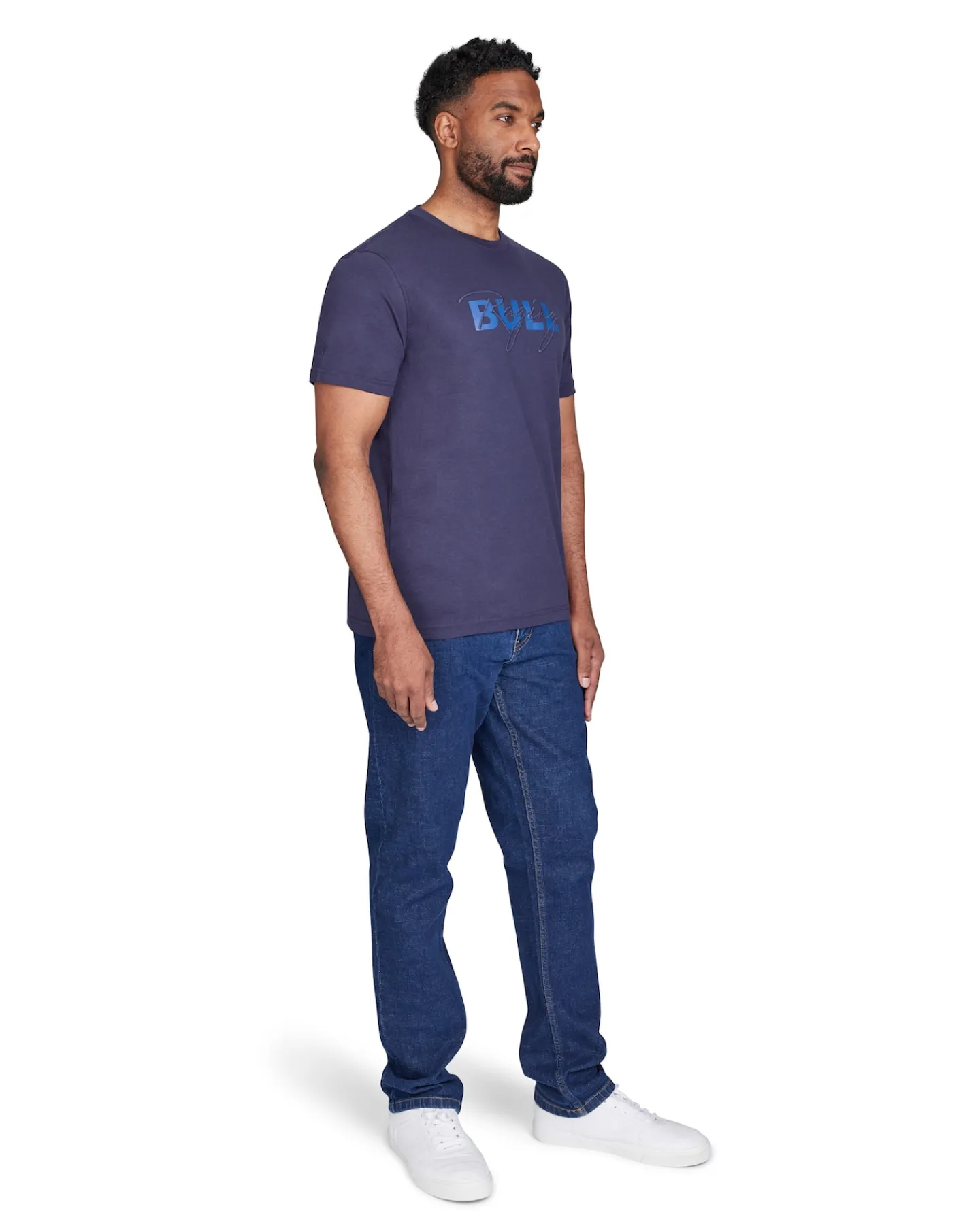 Raging Bull Script T-Shirt Grey Marl