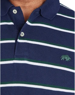 Raging Bull Triple Stripe Pique Polo