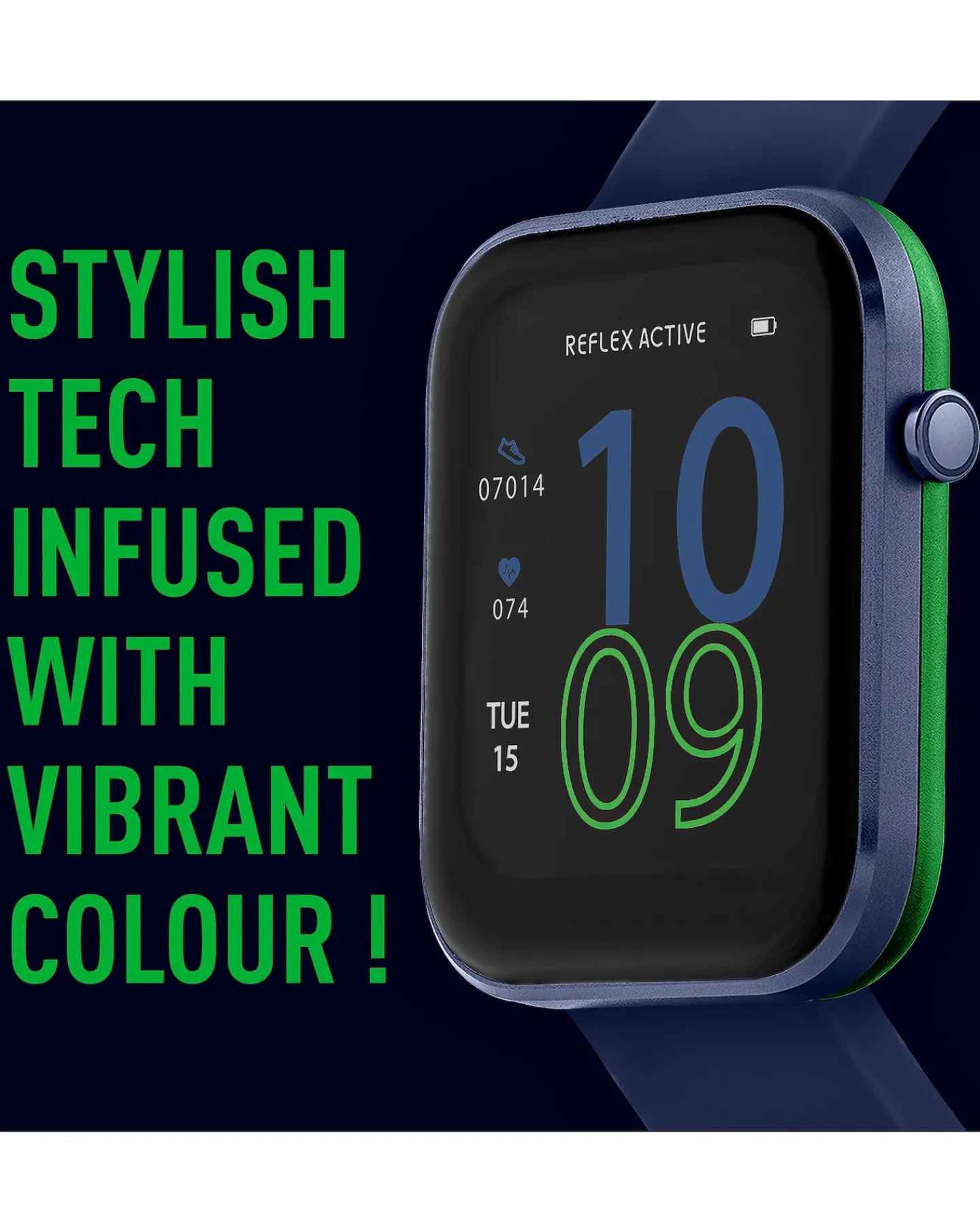 Reflex Active Series 12 Navy Strap Smart Watch