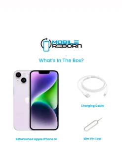 Mobile Reborn Refurbished Apple iPhone 14 128GB - (Pristine Condition)