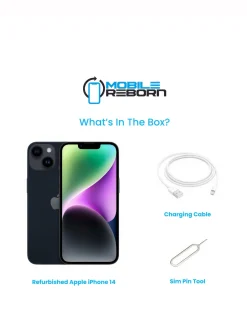 Mobile Reborn Refurbished Apple iPhone 14 128GB - Midnight (Pristine Condition)