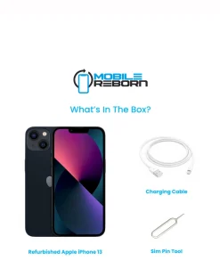 Mobile Reborn Refurbished Apple iPhone 13 128GB - Midnight (Pristine Condition)