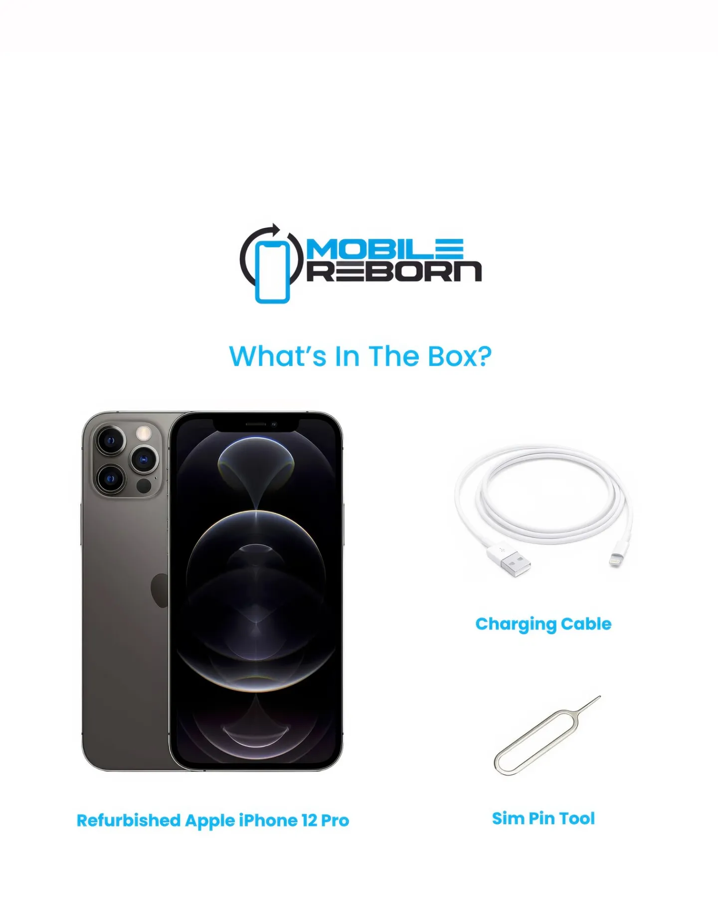 Mobile Reborn Refurbished Apple iPhone 12 Pro 128GB - (Pristine Condition)