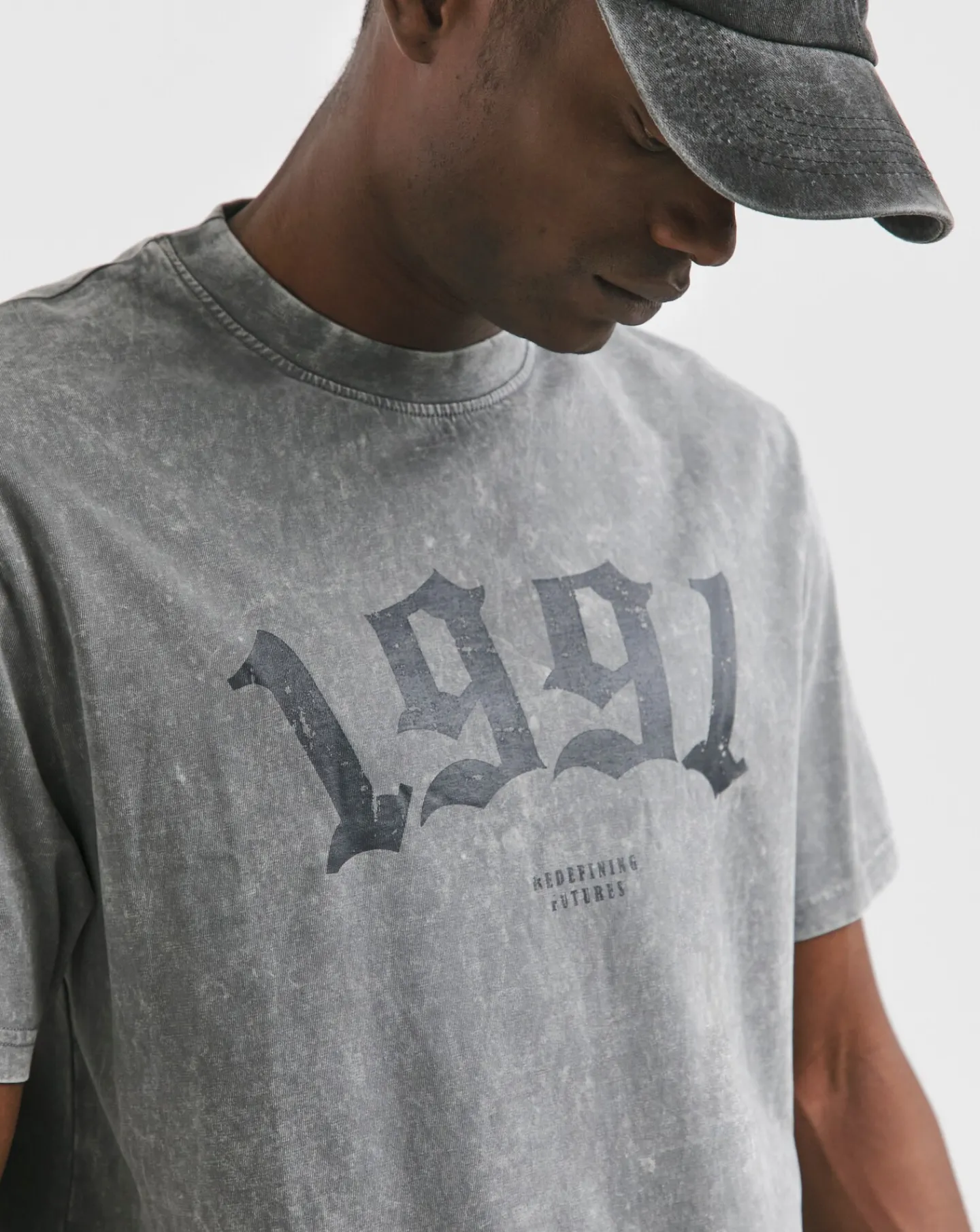 Jacamo Relaxed Fit Acid Wash Graphic T-Shirt