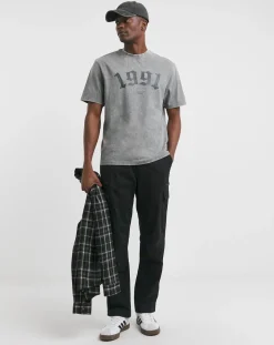 Jacamo Relaxed Fit Acid Wash Graphic T-Shirt