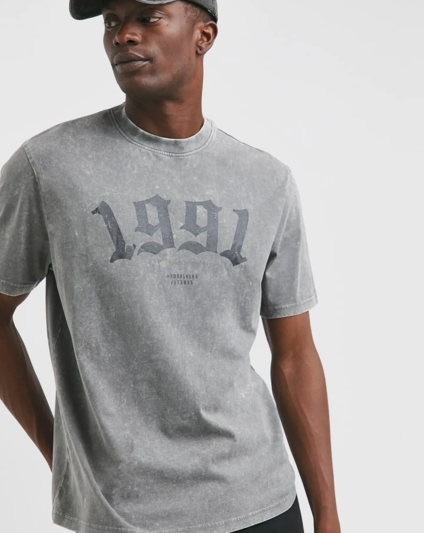 Jacamo Relaxed Fit Acid Wash Graphic T-Shirt