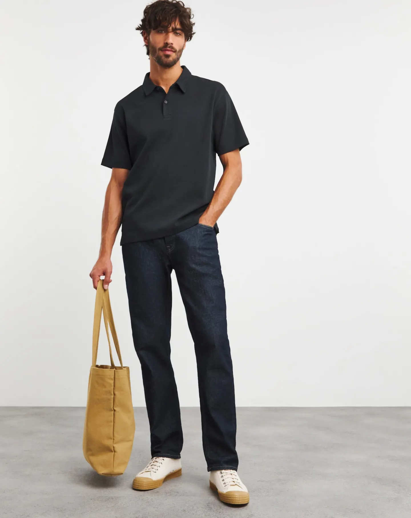 Jacamo Relaxed Fit Interlock Polo Reg