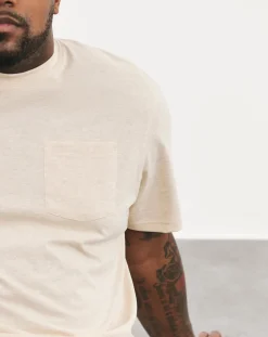 Jacamo Relaxed Fit Marl Pocket T-Shirt