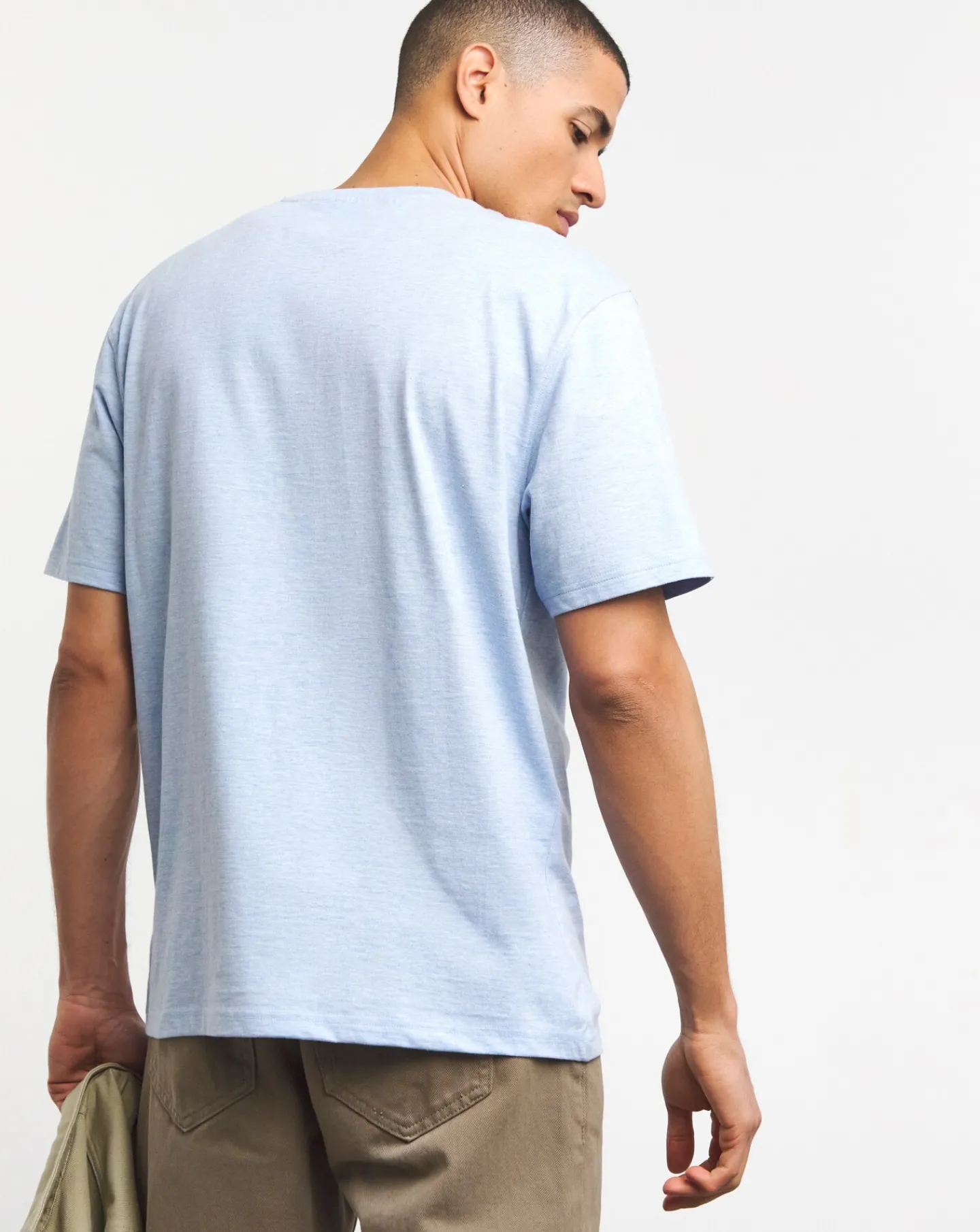 Jacamo Relaxed Fit Marl Pocket T-Shirt