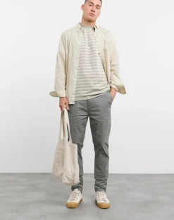 Jacamo Relaxed Fit Textured Stripe T-Shirt
