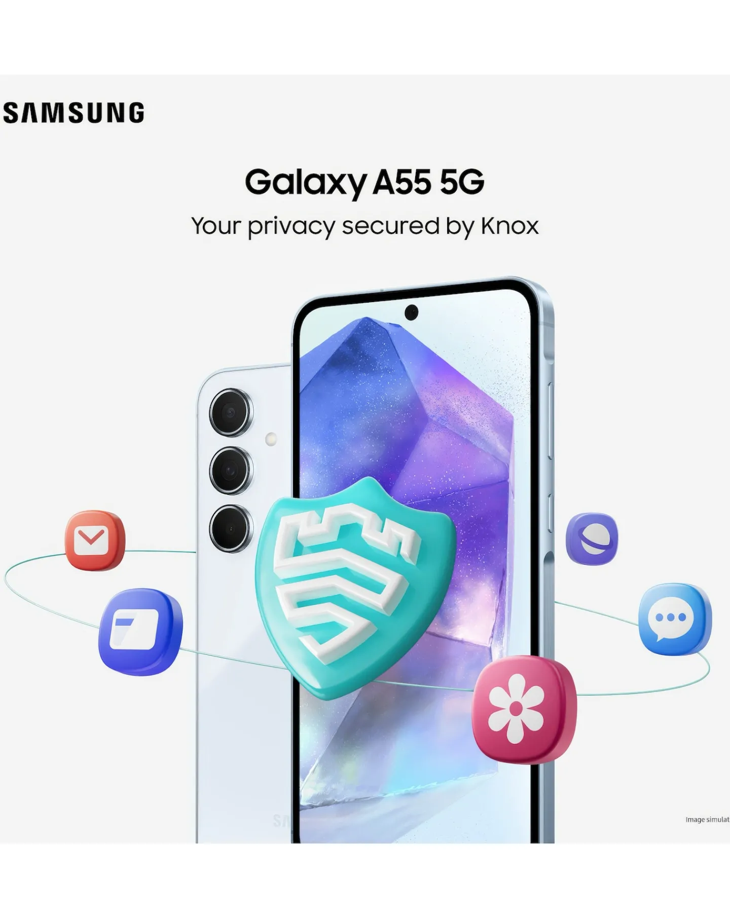 SAMSUNG Galaxy A55 5G 128GB - Awesome Ice + FREE GIFT