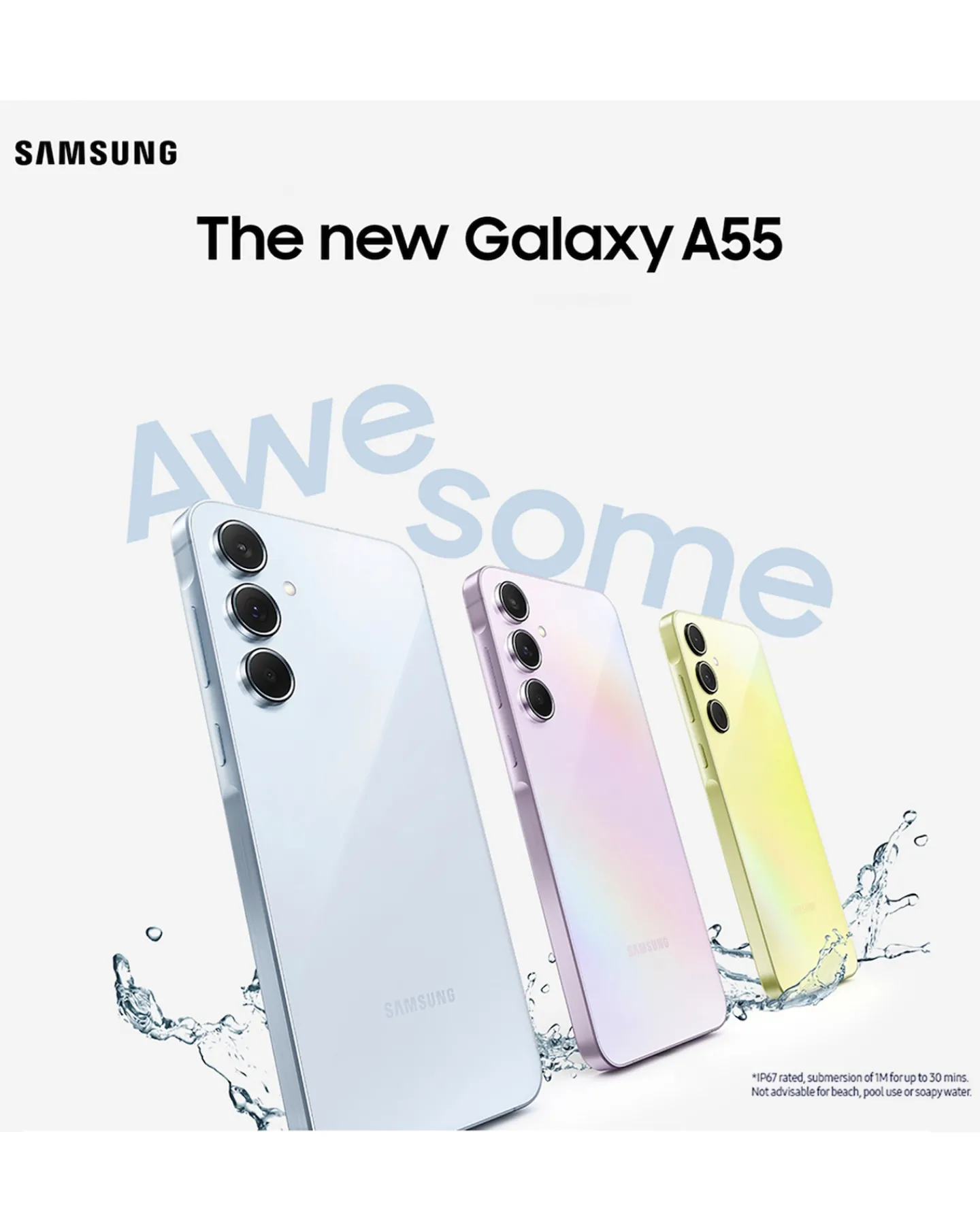 SAMSUNG Galaxy A55 5G 128GB - Awesome Ice + FREE GIFT