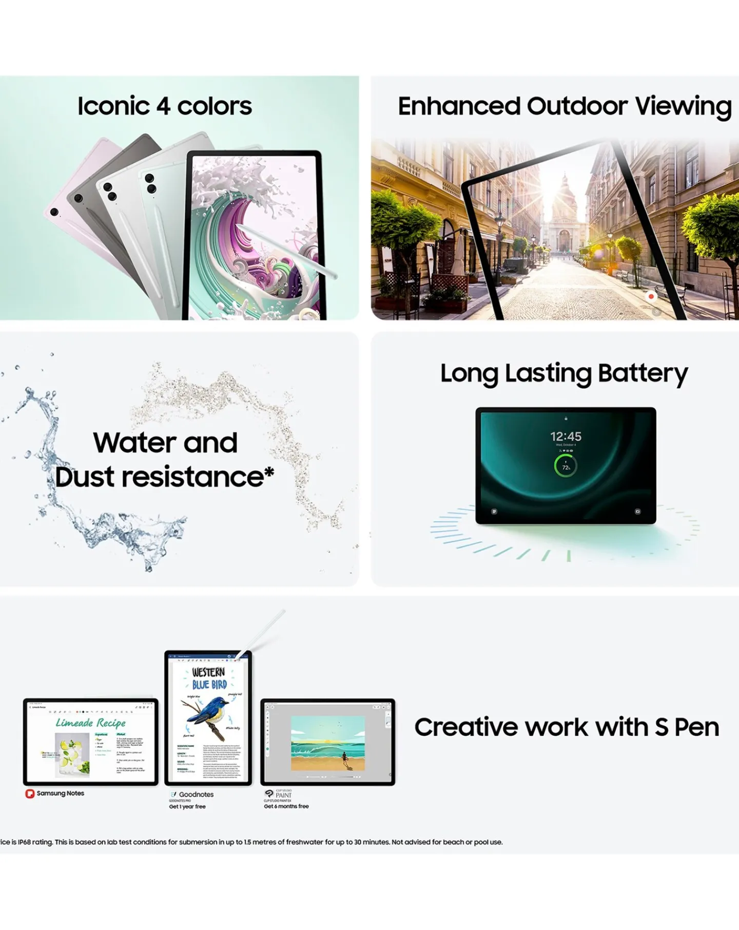 SAMSUNG Galaxy Tab S9 FE+ 12.4in 128GB WiFi Tablet - + FREE GIFT