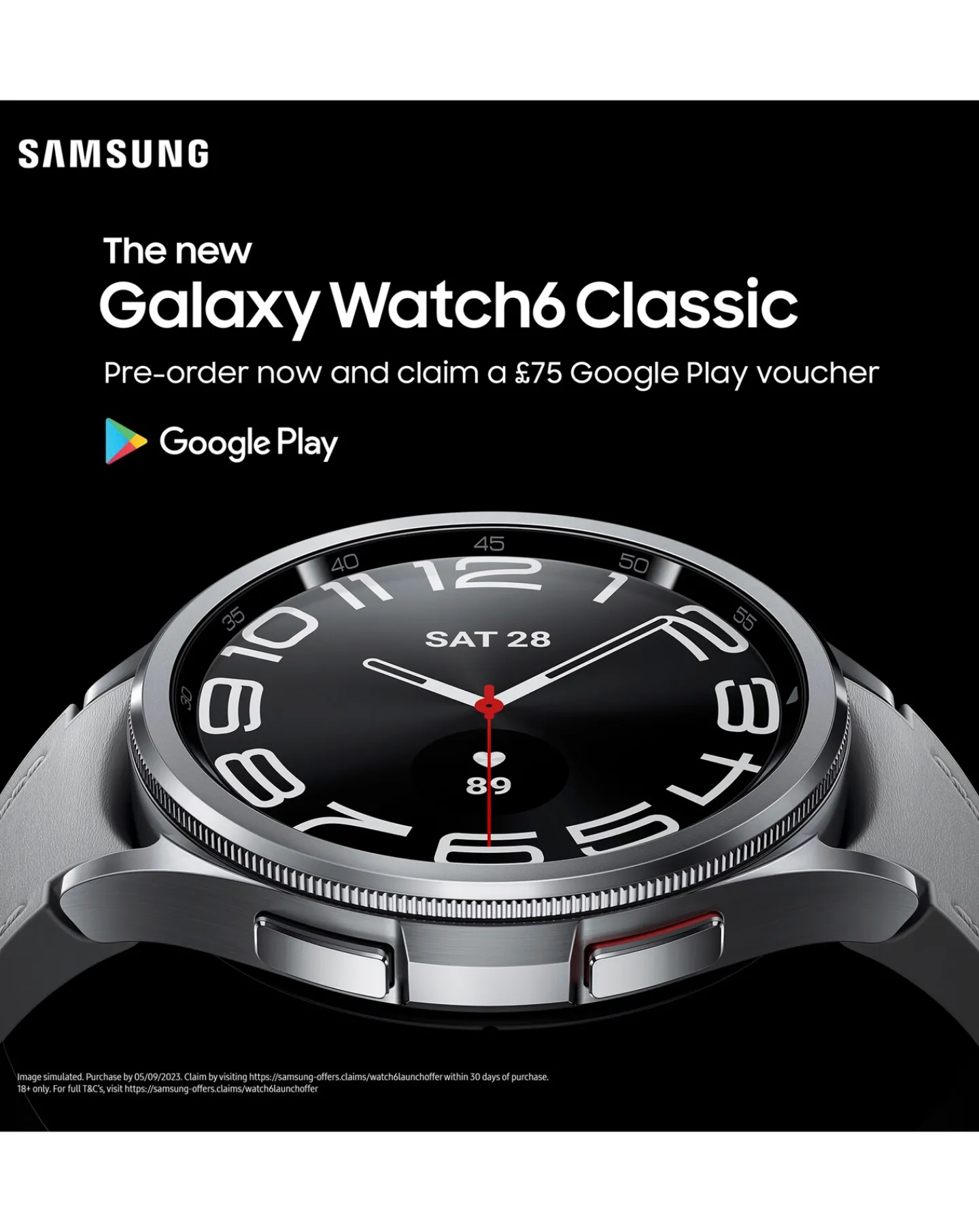 SAMSUNG Galaxy Watch6 Classic 47mm BT - Black