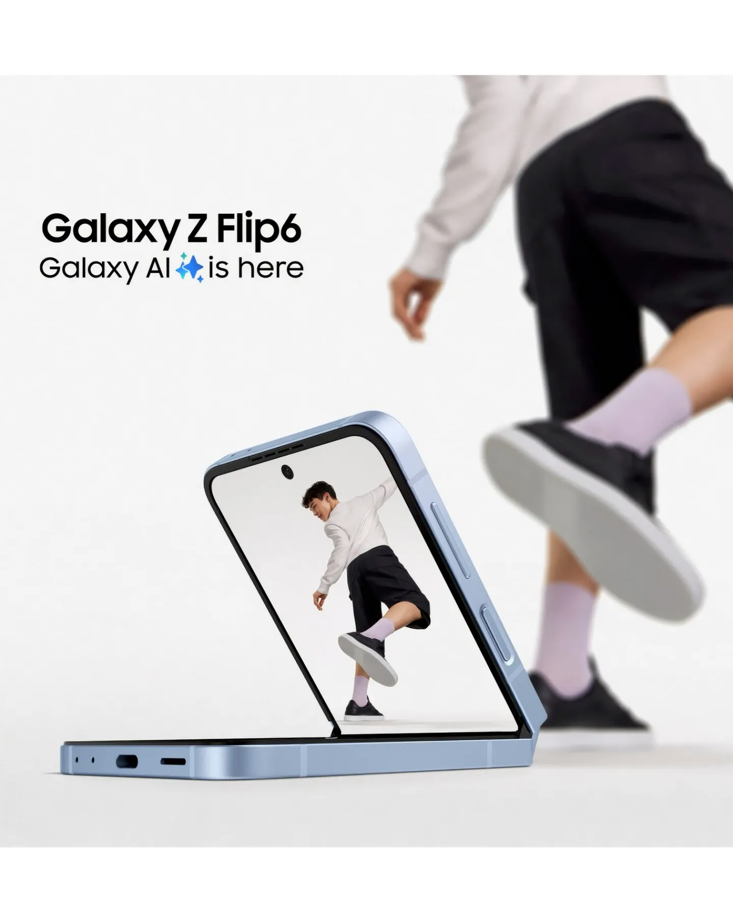 SAMSUNG Galaxy Z Flip6 256GB 5G - Shadow - Galaxy AI + FREE GIFT
