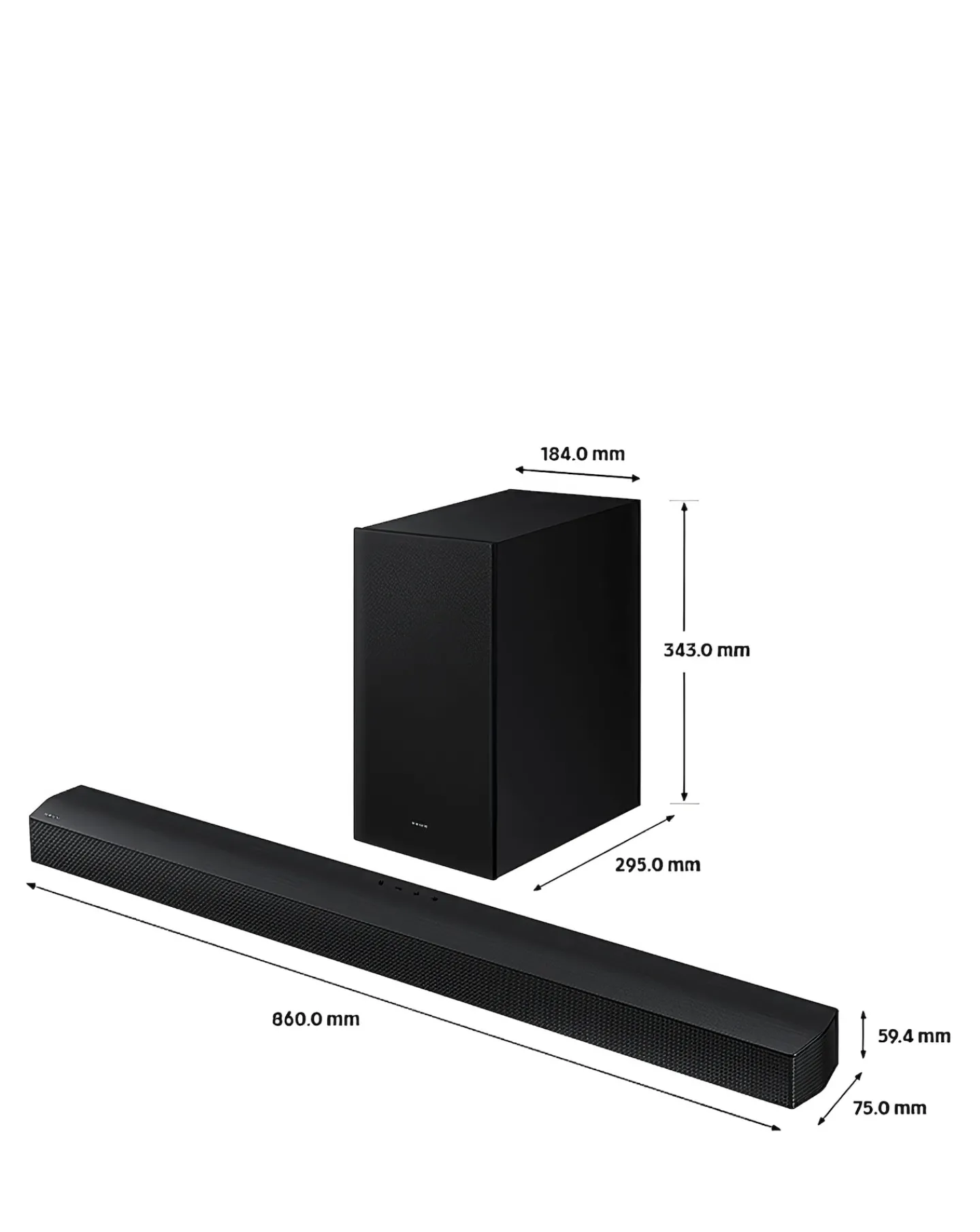 SAMSUNG HW-B650D/XU 3.1ch 370W Soundbar with Wireless Subwoofer