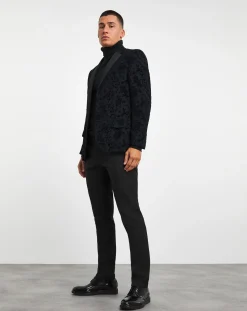 Jacamo Satin Lapel Flock Blazer
