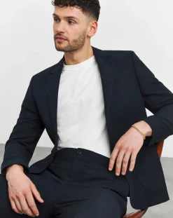 Jacamo Seersucker Cotton Suit Jacket