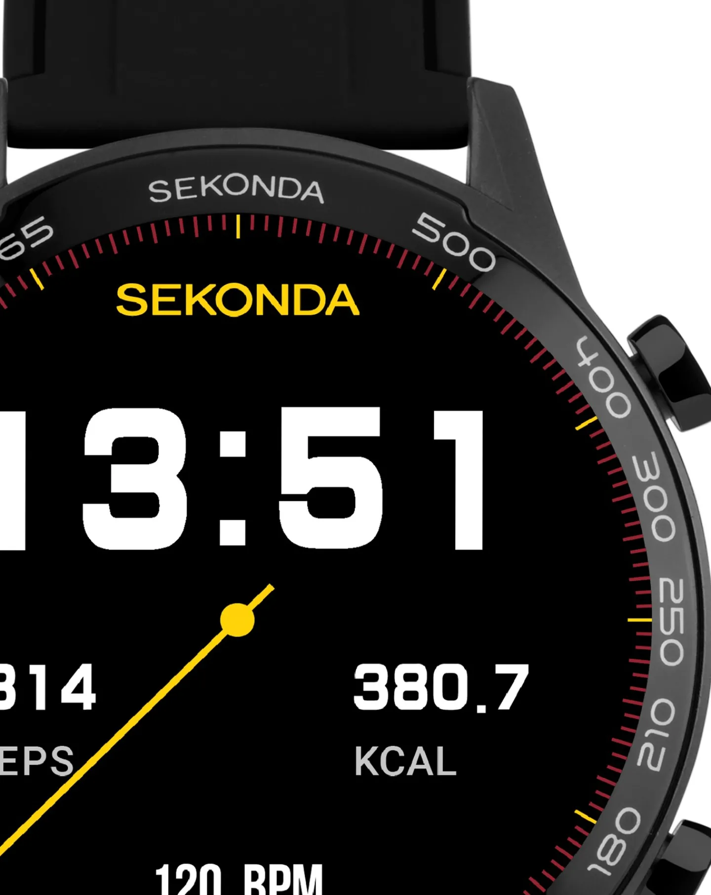 SEKONDA Active Plus 45mm Black Rubber Dual Strap Smart Watch