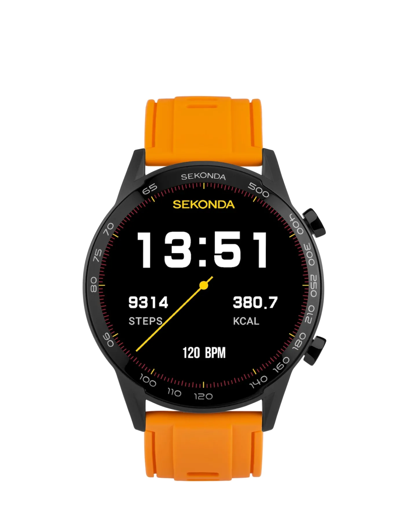 SEKONDA Active Plus 45mm Black Rubber Dual Strap Smart Watch