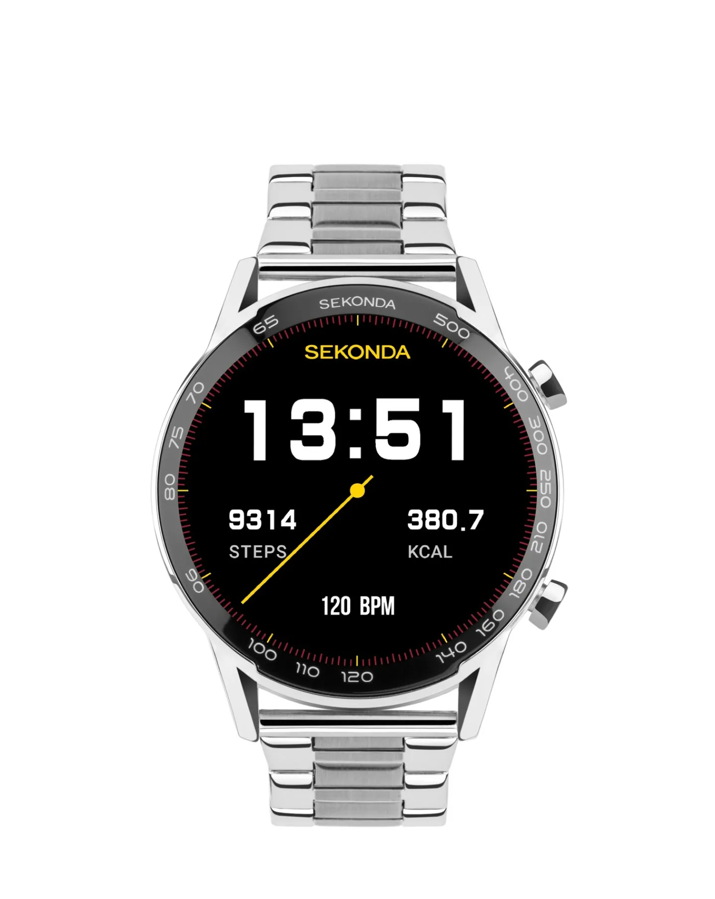 SEKONDA Active Plus 45mm Stainless Steel Smart Watch